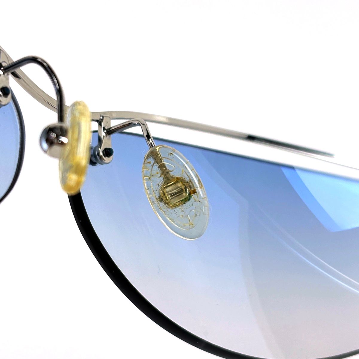 Celine Sunglasses Blason Metal Acetate Silver Blue Eyewear — view 4