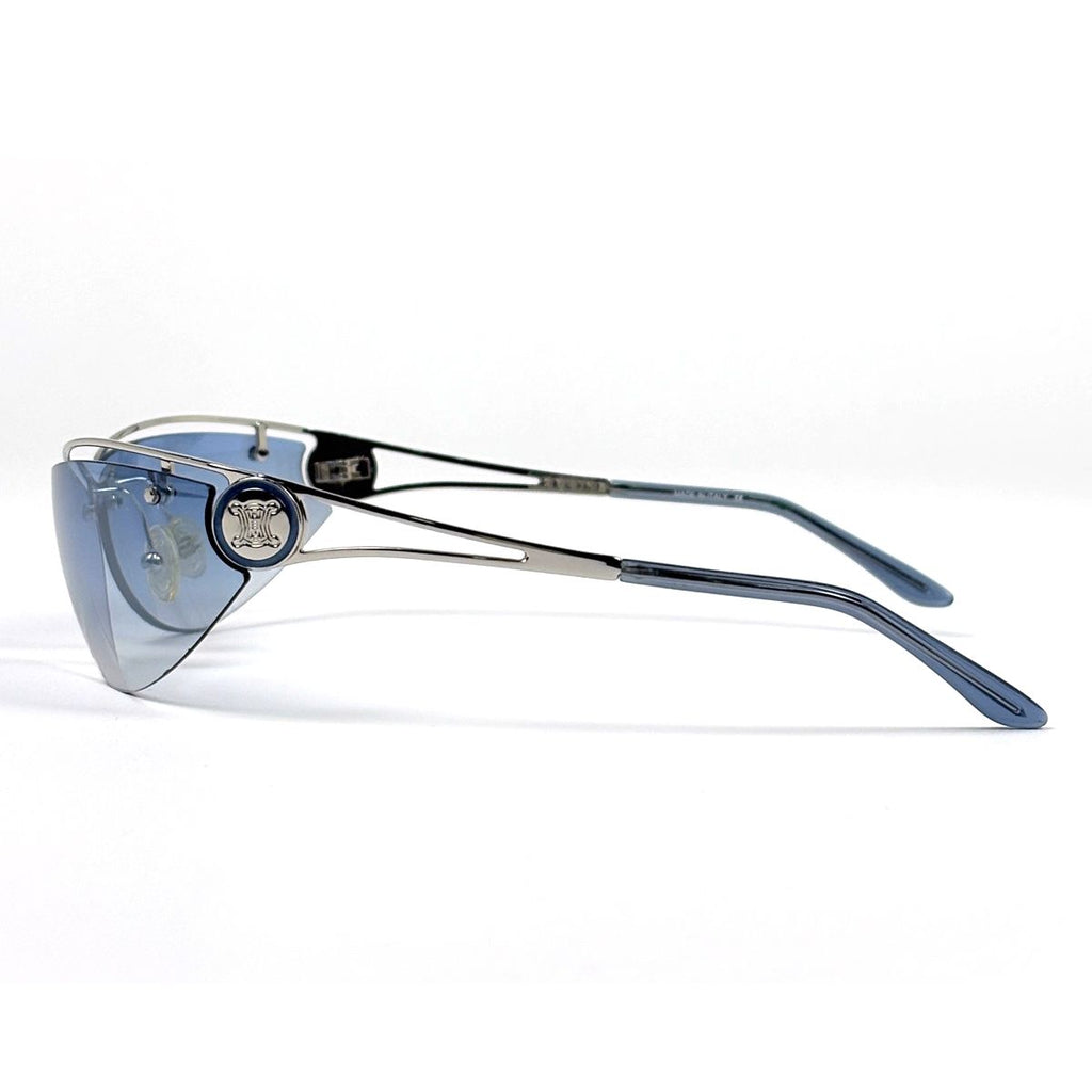Celine Sunglasses Blason Metal Acetate Silver Blue Eyewear — view 2