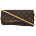 Louis Vuitton Pochette Twin GM Shoulder Bag Clutch 2-Way Monogram Brown