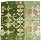 Louis Vuitton Scarf Monogram Silk Green Beige