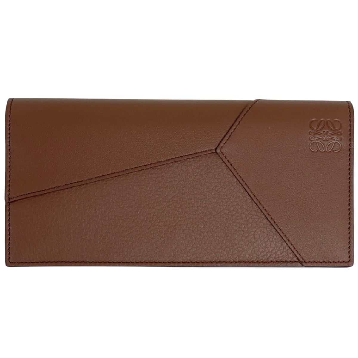 Loewe Puzzle Long Horizontal Wallet Anagram Calfskin Brown