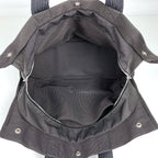 Hermes Herline Tote Bag GM Nylon Canvas Gray Black — view 6
