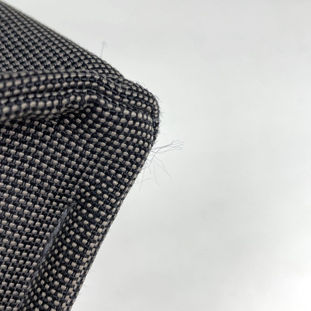 Hermes Herline Tote Bag GM Nylon Canvas Gray Black — view 4