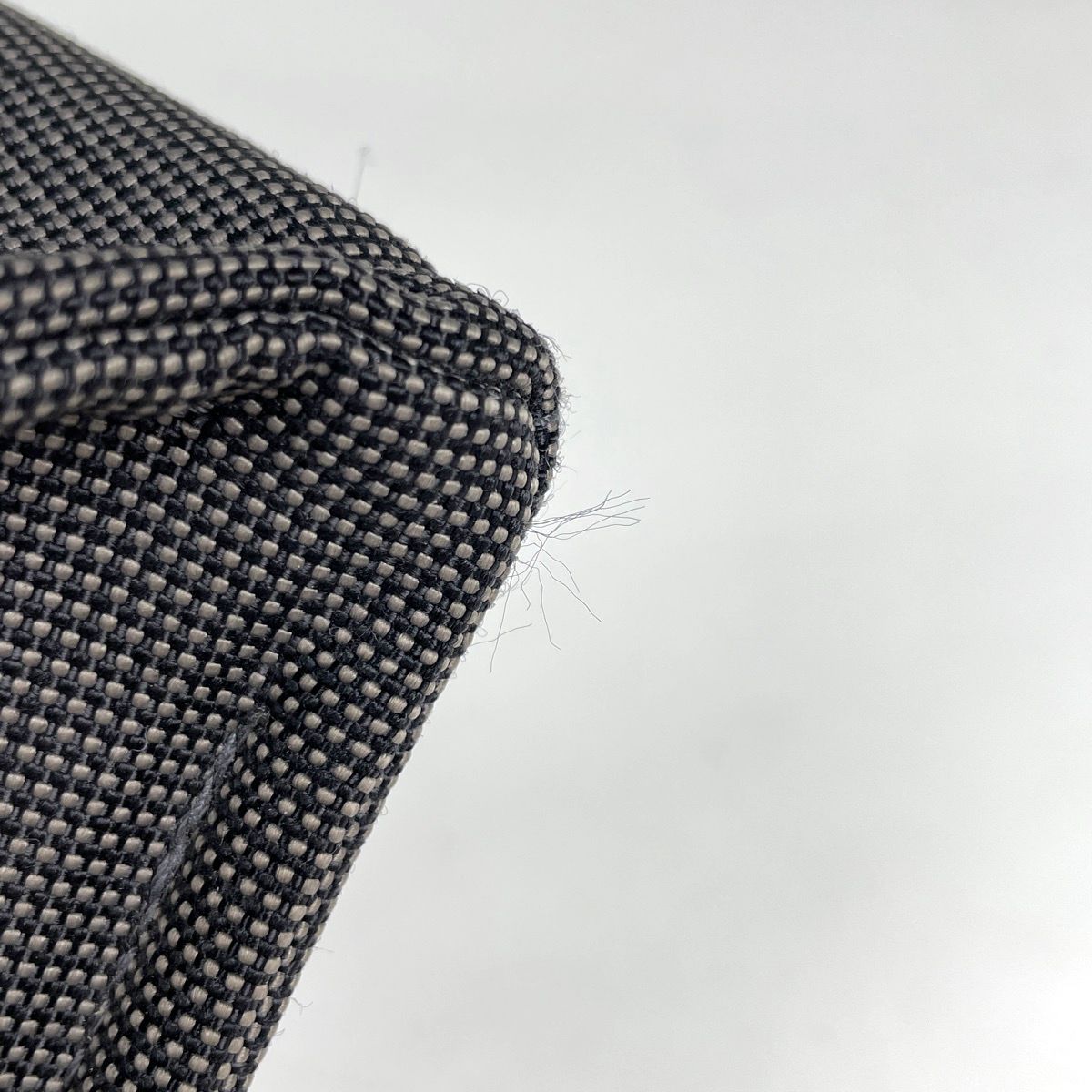 Hermes Herline Tote Bag GM Nylon Canvas Gray Black — view 4