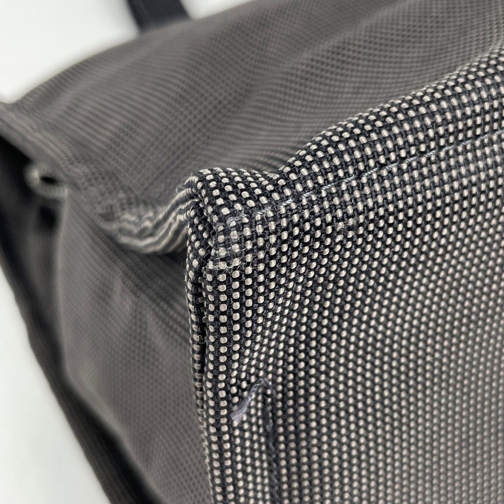 Hermes Herline Tote Bag GM Nylon Canvas Gray Black — view 3