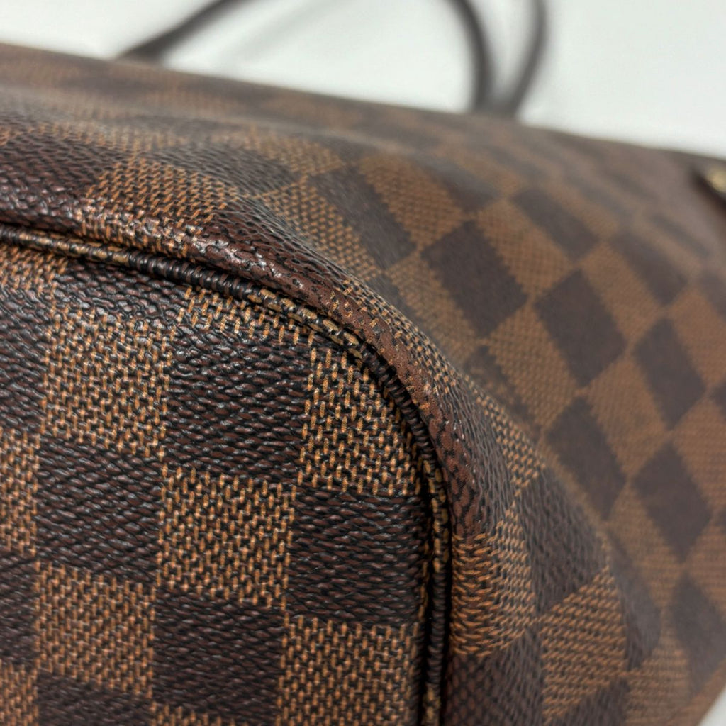 Louis Vuitton Neverfull MM Tote Shoulder Bag Damier Brown — view 3
