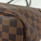Louis Vuitton Neverfull MM Tote Shoulder Bag Damier Brown — view 3