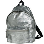 Saint Laurent Paris Backpack City Leather Silver