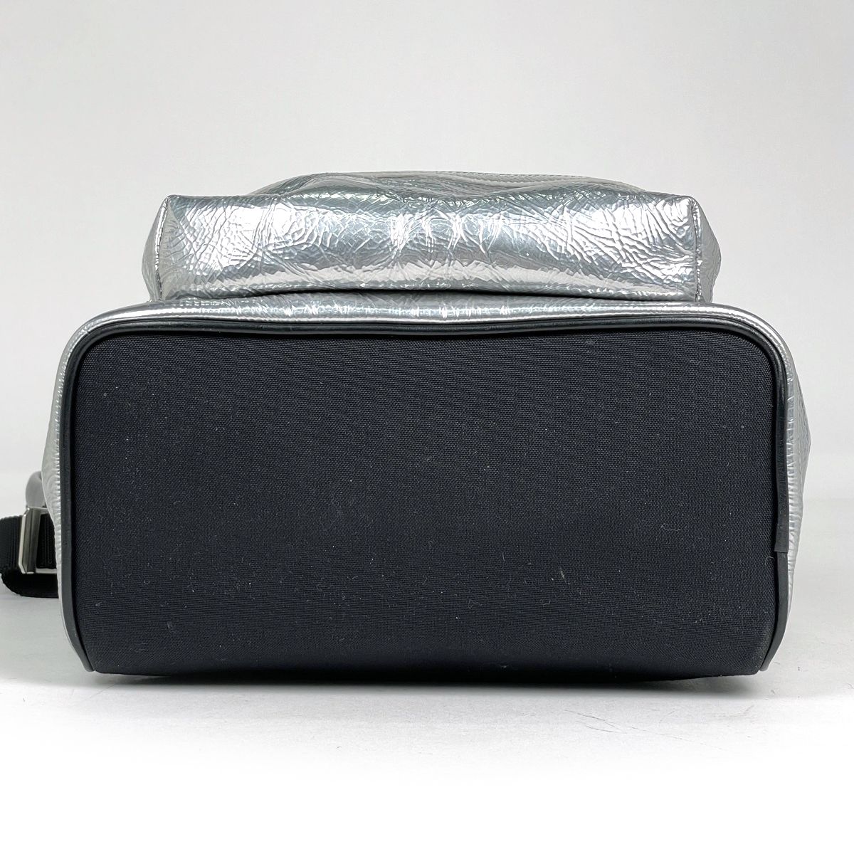 Saint Laurent Paris Backpack City Leather Silver — view 3