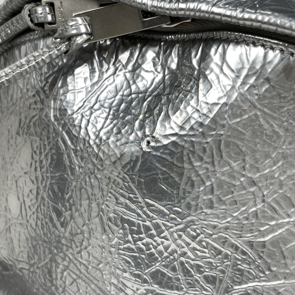 Saint Laurent Paris Backpack City Leather Silver — view 5