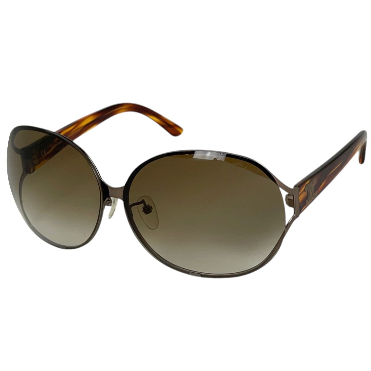 Celine Sunglasses Blason Triomphe Acetate Metal Brown Eyewear
