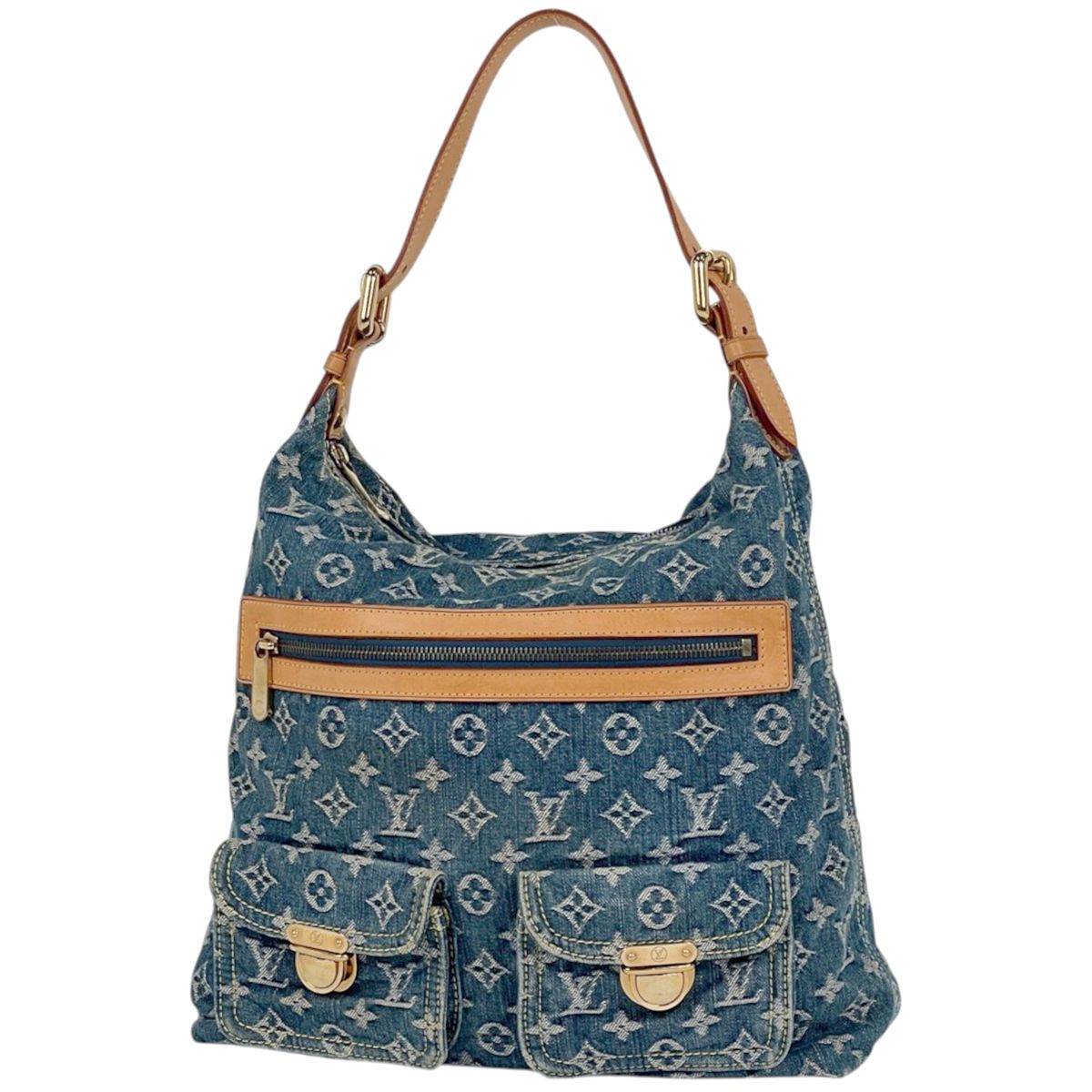 Louis Vuitton Baggy GM Shoulder Bag Monogram Denim Blue