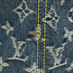 Louis Vuitton Baggy GM Shoulder Bag Monogram Denim Blue — view 4