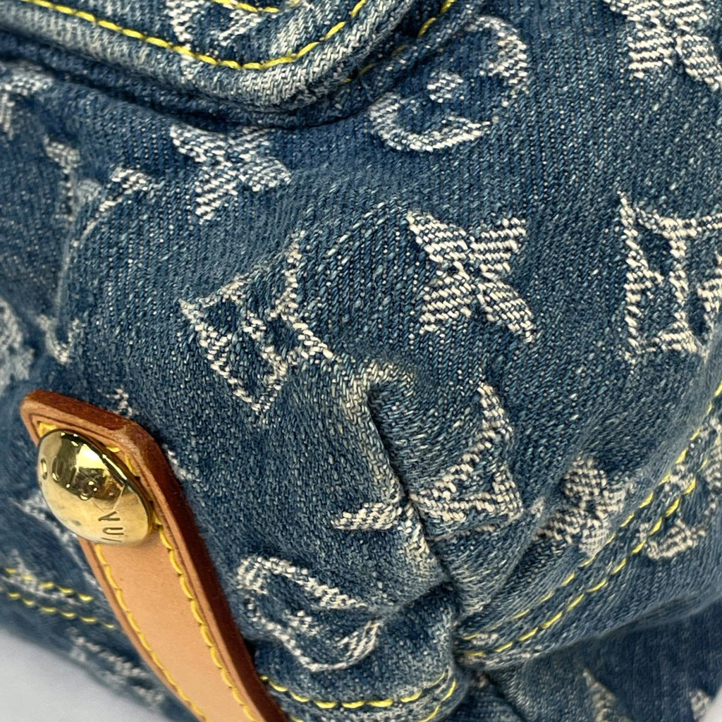 Louis Vuitton Baggy GM Shoulder Bag Monogram Denim Blue — view 3
