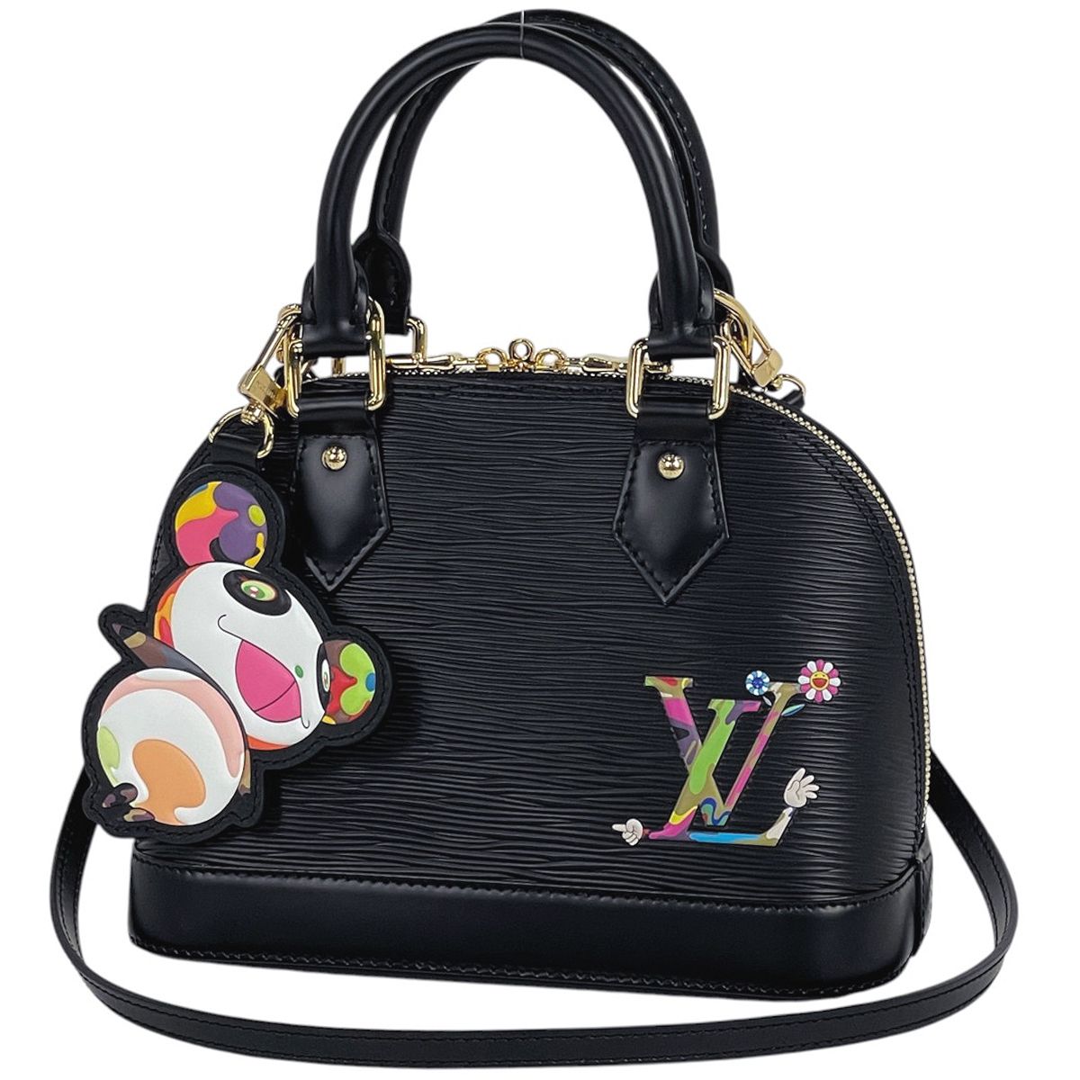 Louis Vuitton Alma BB Handbag 2-Way Takashi Murakami Epi Noir