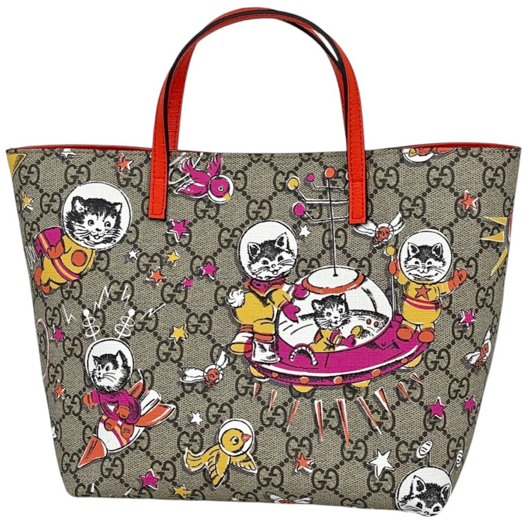 Gucci Handbag Children's Yuko Higuchi GG Supreme Beige Multicolor