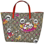 Gucci Handbag Children's Yuko Higuchi GG Supreme Beige Multicolor
