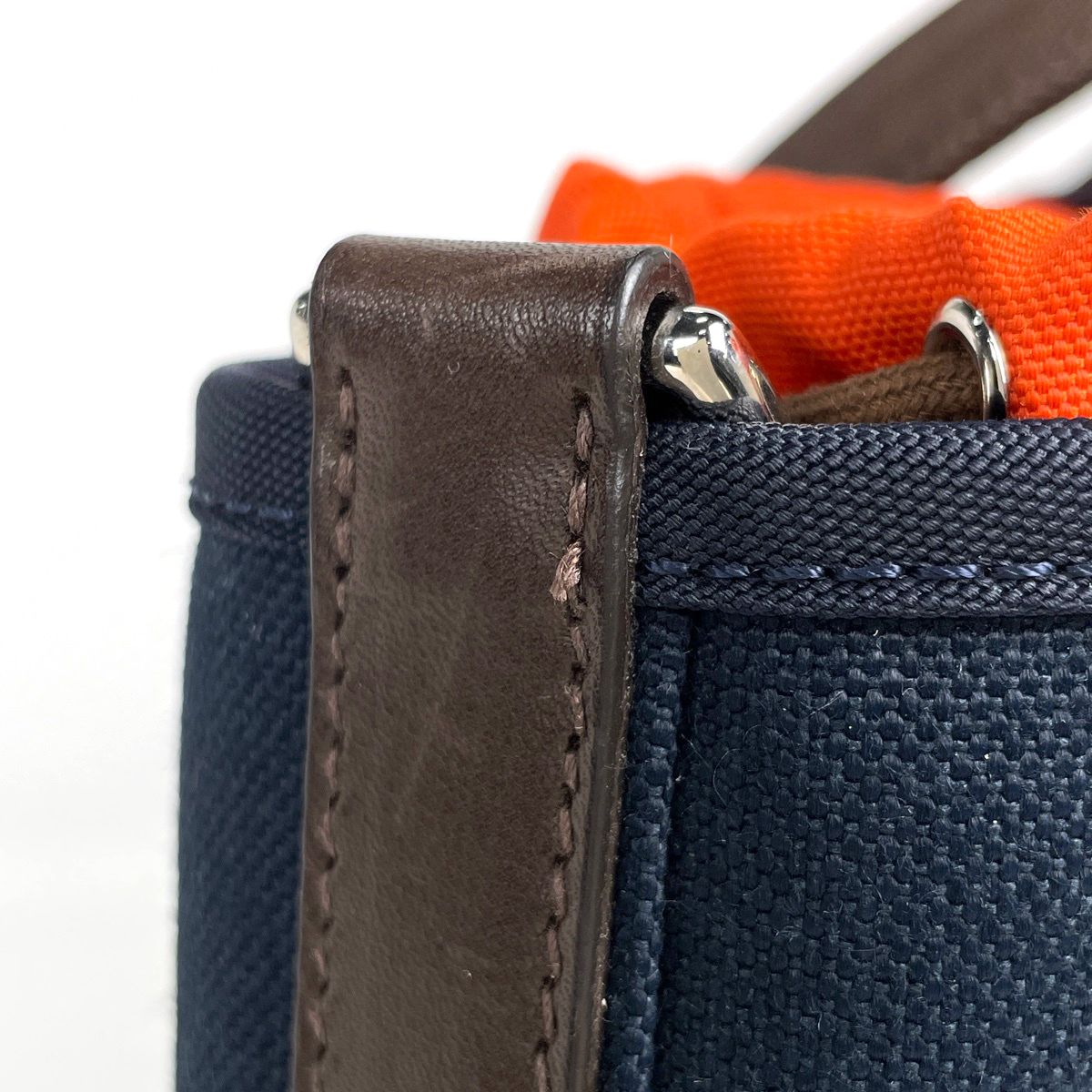 Hermes Sac de Panthere Gloom Tote Bag 2-Way Canvas Navy — view 5