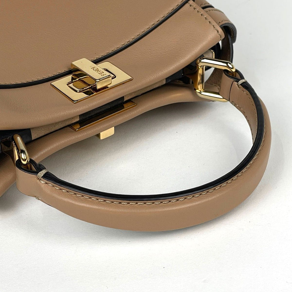 Fendi Handbag Peekaboo Mini 2-Way Pecan Leather Brown — view 4