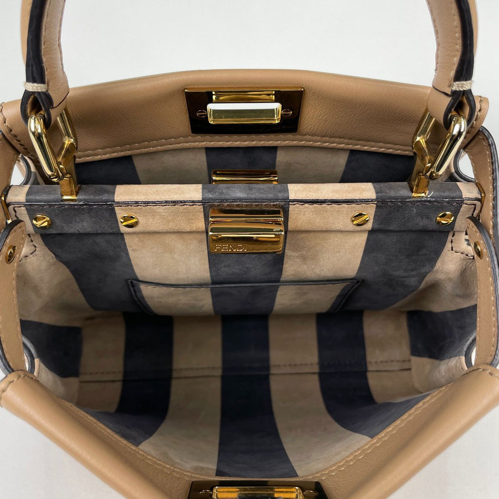 Fendi Handbag Peekaboo Mini 2-Way Pecan Leather Brown — view 8