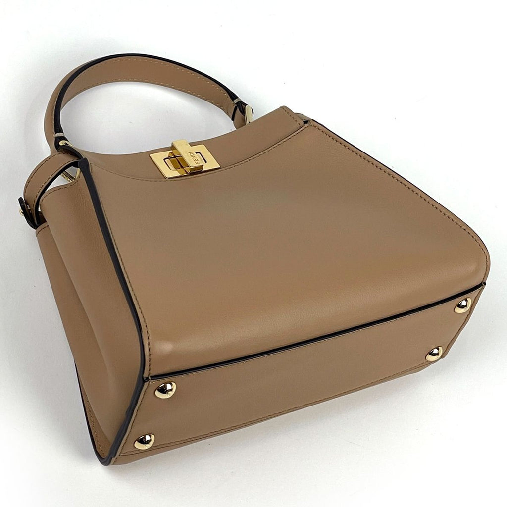 Fendi Handbag Peekaboo Mini 2-Way Pecan Leather Brown — view 2