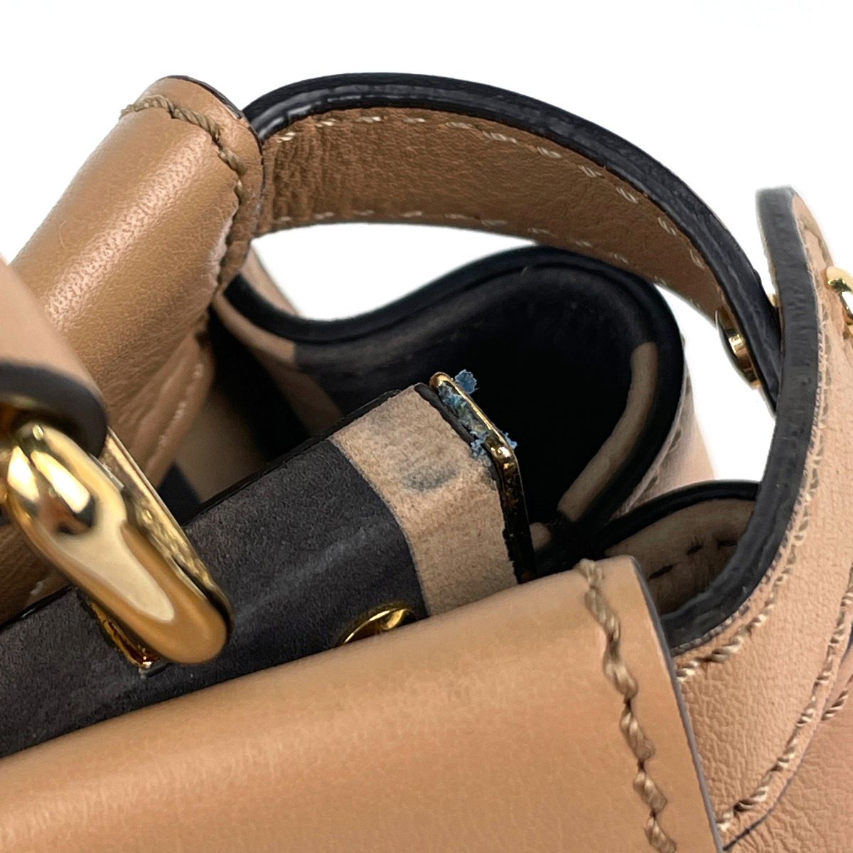 Fendi Handbag Peekaboo Mini 2-Way Pecan Leather Brown — view 6