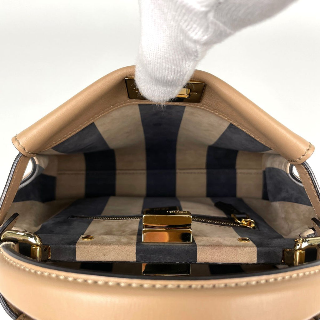 Fendi Handbag Peekaboo Mini 2-Way Pecan Leather Brown — view 7