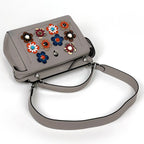 Fendi Handbag 2-Way Flower Leather Greige — view 8