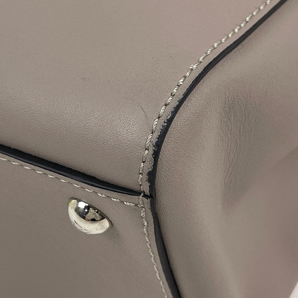 Fendi Handbag 2-Way Flower Leather Greige — view 3