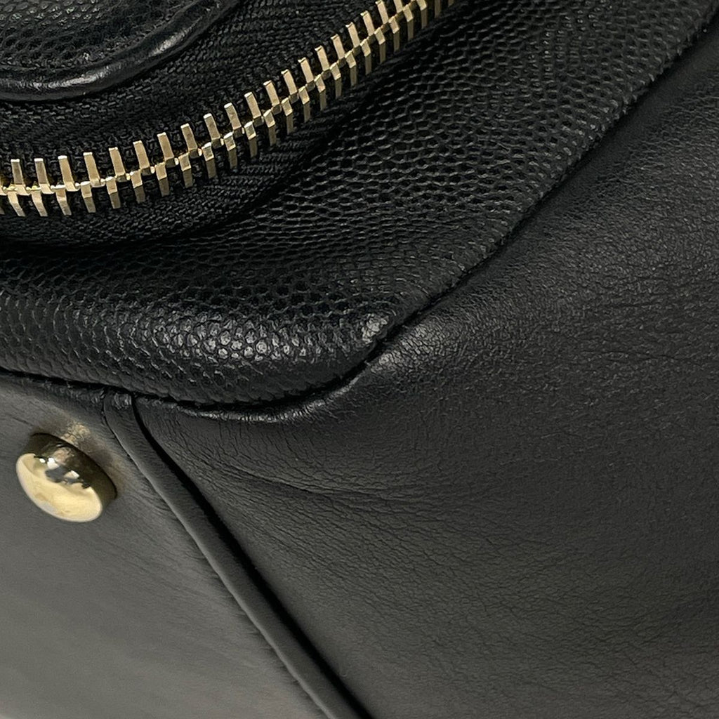 Chanel Handbag CC Logo Quilted 2-Way Business Infini Tea Caviar Leather Black — view 3