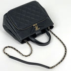 Chanel Handbag CC Logo Quilted 2-Way Business Infini Tea Caviar Leather Black — view 5