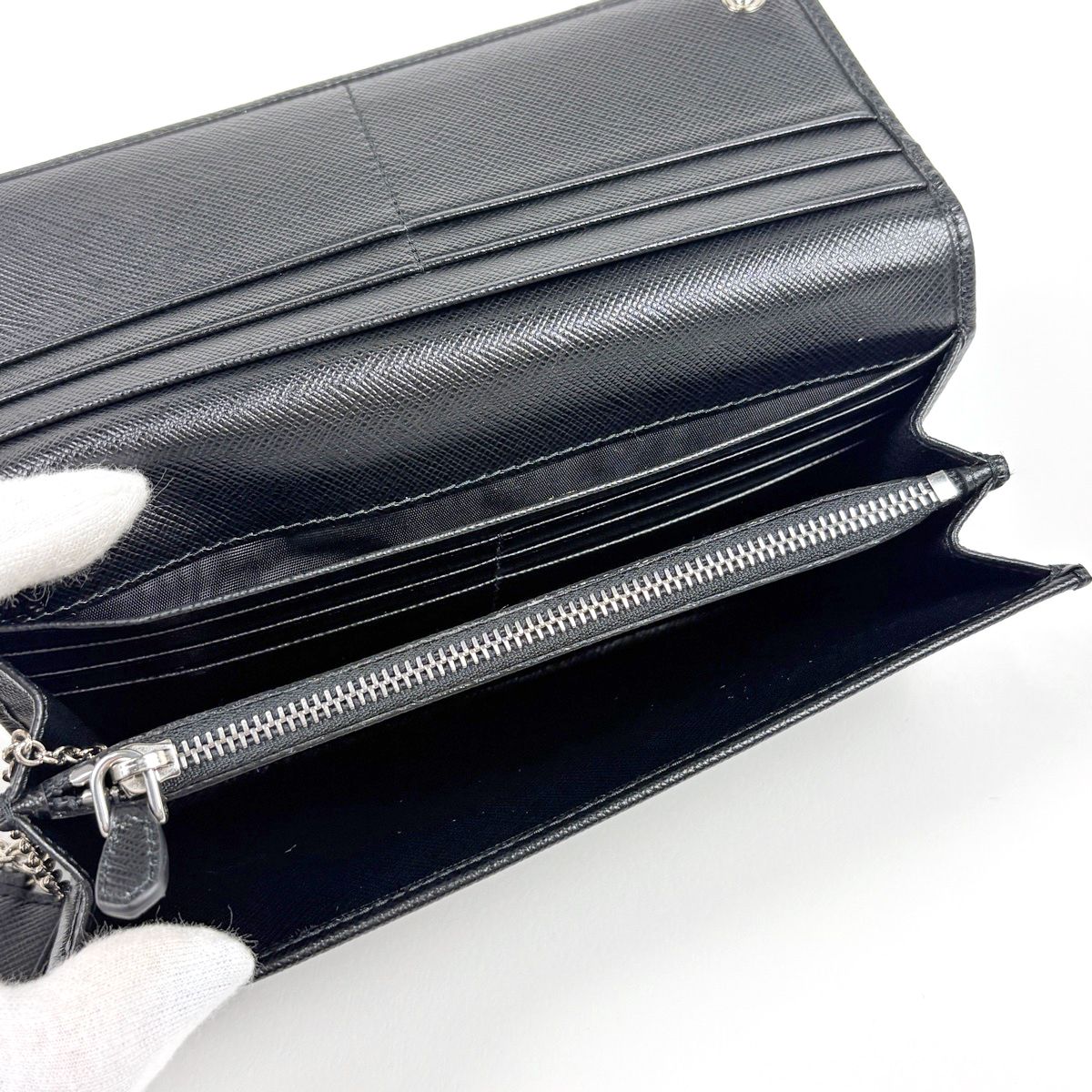 Prada Wallet Bifold Nylon Nero — view 5