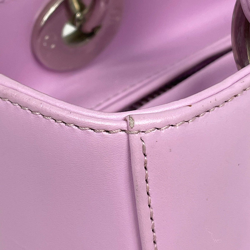 Dior Lady Handbag 2-Way Cannage Leather Pink — view 5
