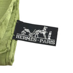 Hermes Shawl H Logo Silk Green Scarf — view 8