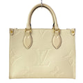 Louis Vuitton Tote Bag Monogram Empreinte On The Go PM Cream Leather Cowhide
