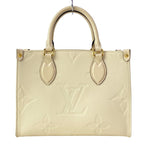 Louis Vuitton Tote Bag Monogram Empreinte On The Go PM Cream Leather Cowhide