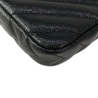 Chanel Wallet V-stitch Black Chain Silver Shoulder Bag — view 7