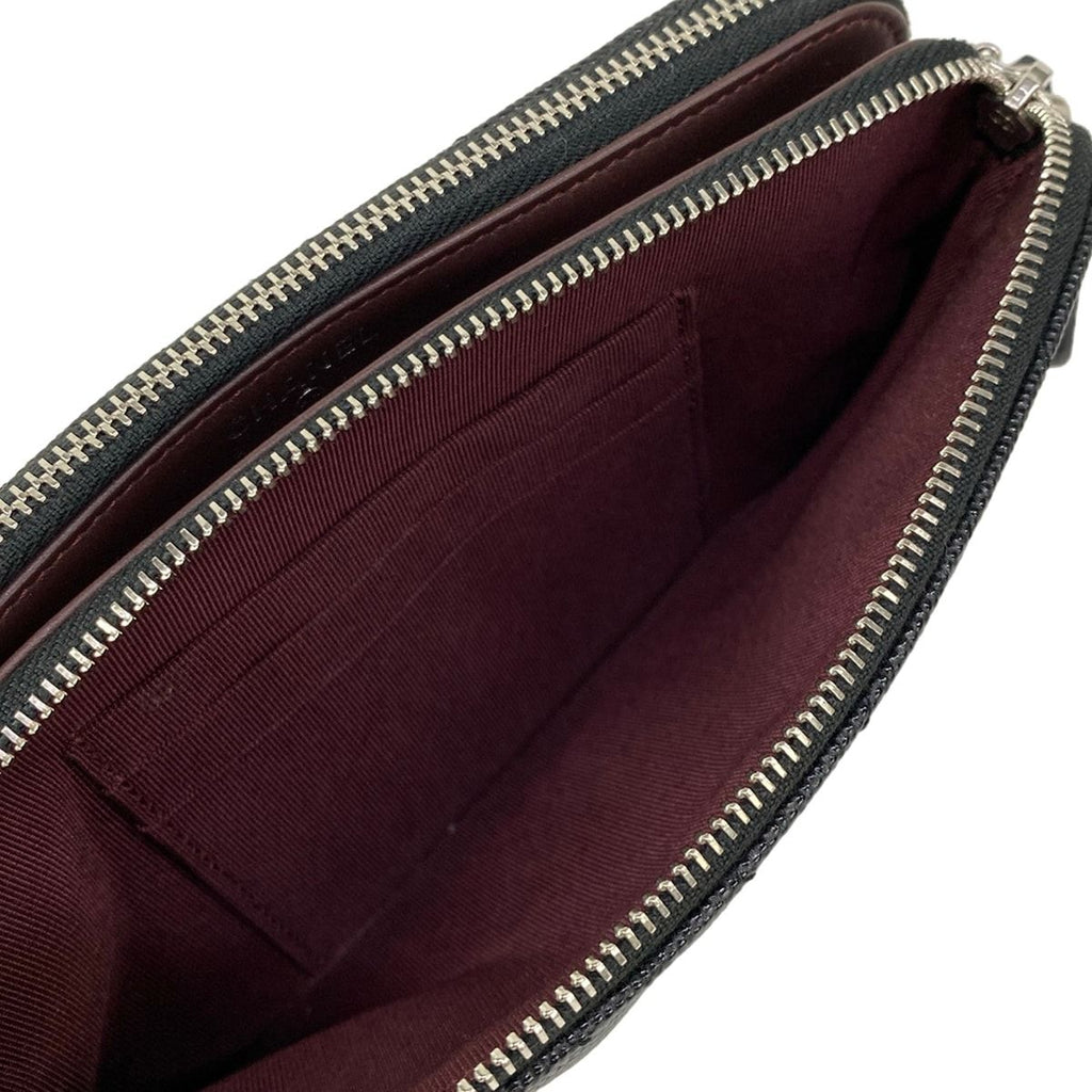 Chanel Wallet V-stitch Black Chain Silver Shoulder Bag — view 5