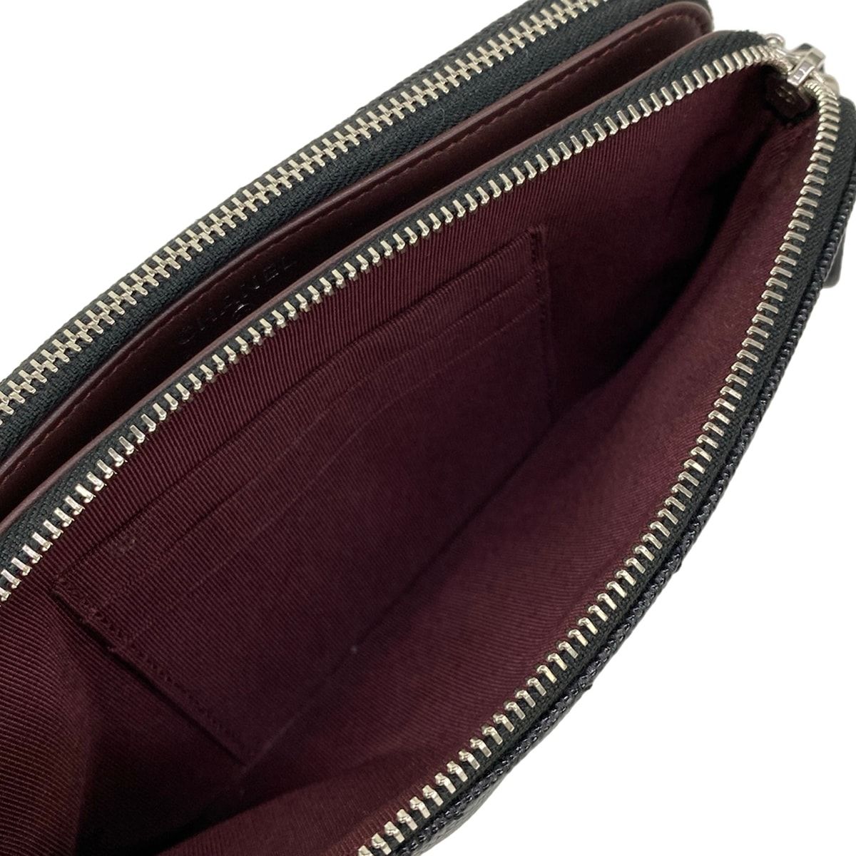 Chanel Wallet V-stitch Black Chain Silver Shoulder Bag — view 5