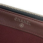 Chanel Wallet V-stitch Black Chain Silver Shoulder Bag — view 6