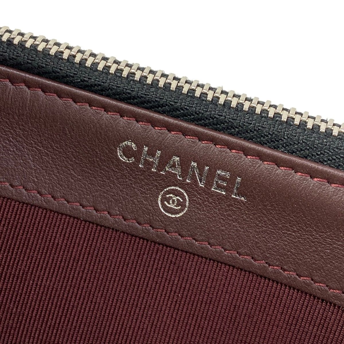 Chanel Wallet V-stitch Black Chain Silver Shoulder Bag — view 6
