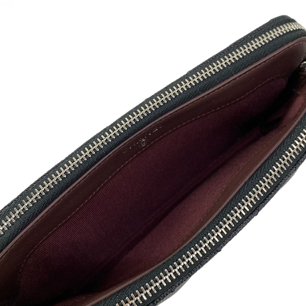 Chanel Wallet V-stitch Black Chain Silver Shoulder Bag — view 3