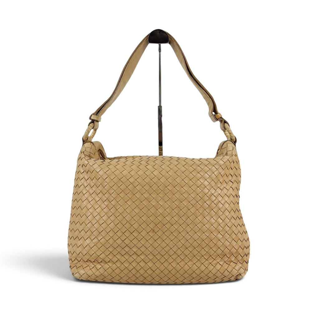 Bottega Veneta Intrecciato Leather 2-Way Hobo Beige — view 2