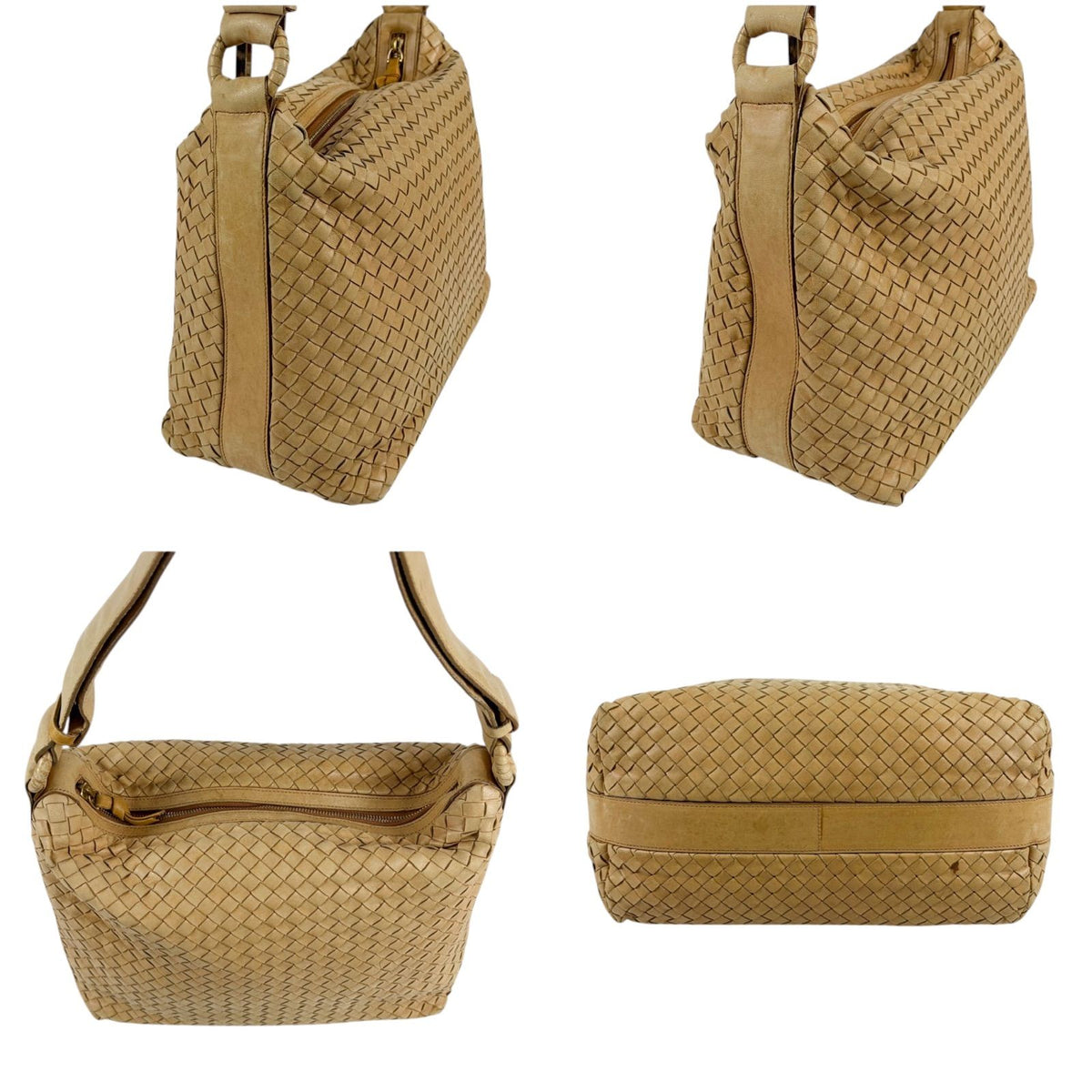 Bottega Veneta Intrecciato Leather 2-Way Hobo Beige — view 4