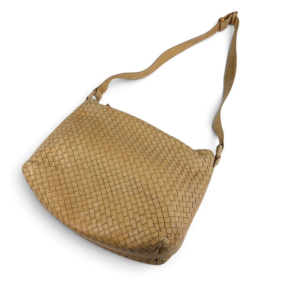 Bottega Veneta Intrecciato Leather 2-Way Hobo Beige — view 3