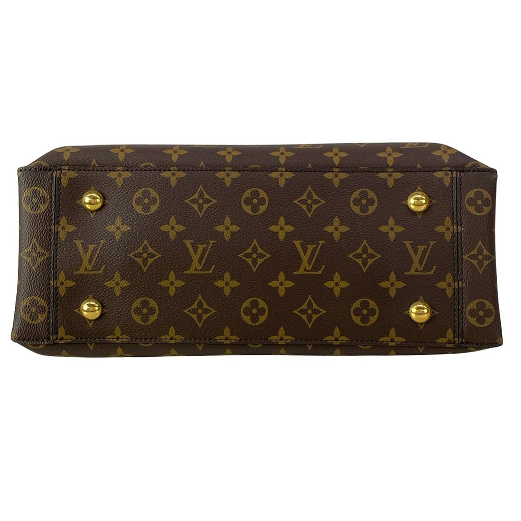 Louis Vuitton Tote Bag Monogram Flower Noir Leather — view 5