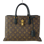 Louis Vuitton Tote Bag Monogram Flower Noir Leather