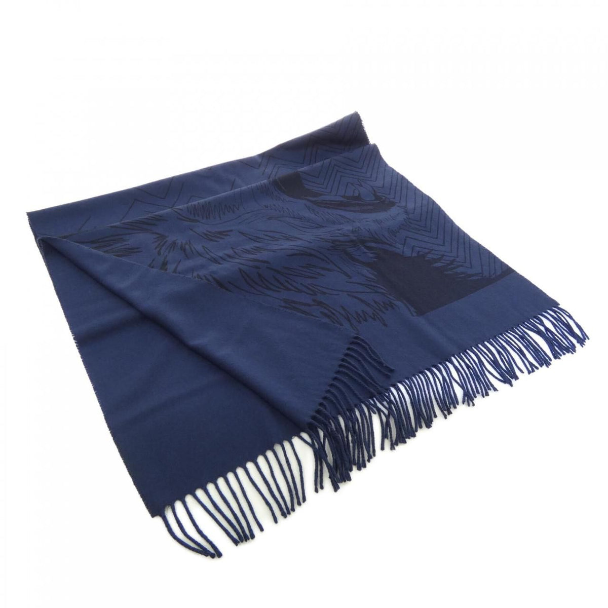 Hermes Stole Scarf Navy