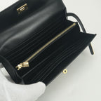 Hermes Kelly Wallet Box Calf Noir Black Gold — view 5