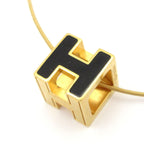 Hermes Necklace Cage D'h Gold